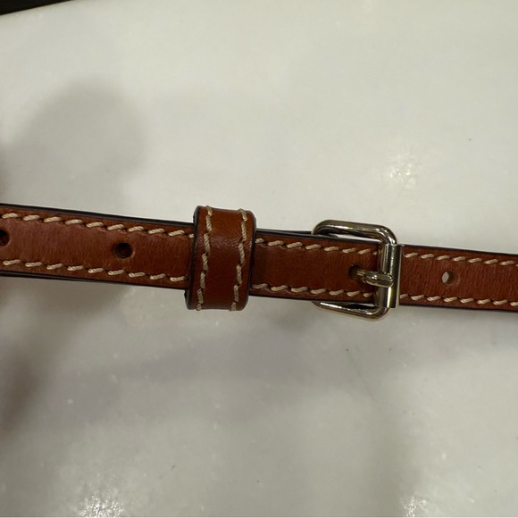 Dooney & Bourke Wexler Navy Pebbled Leather Crossbody Saddle Bag  PRISTINE! - Picture 13 of 16